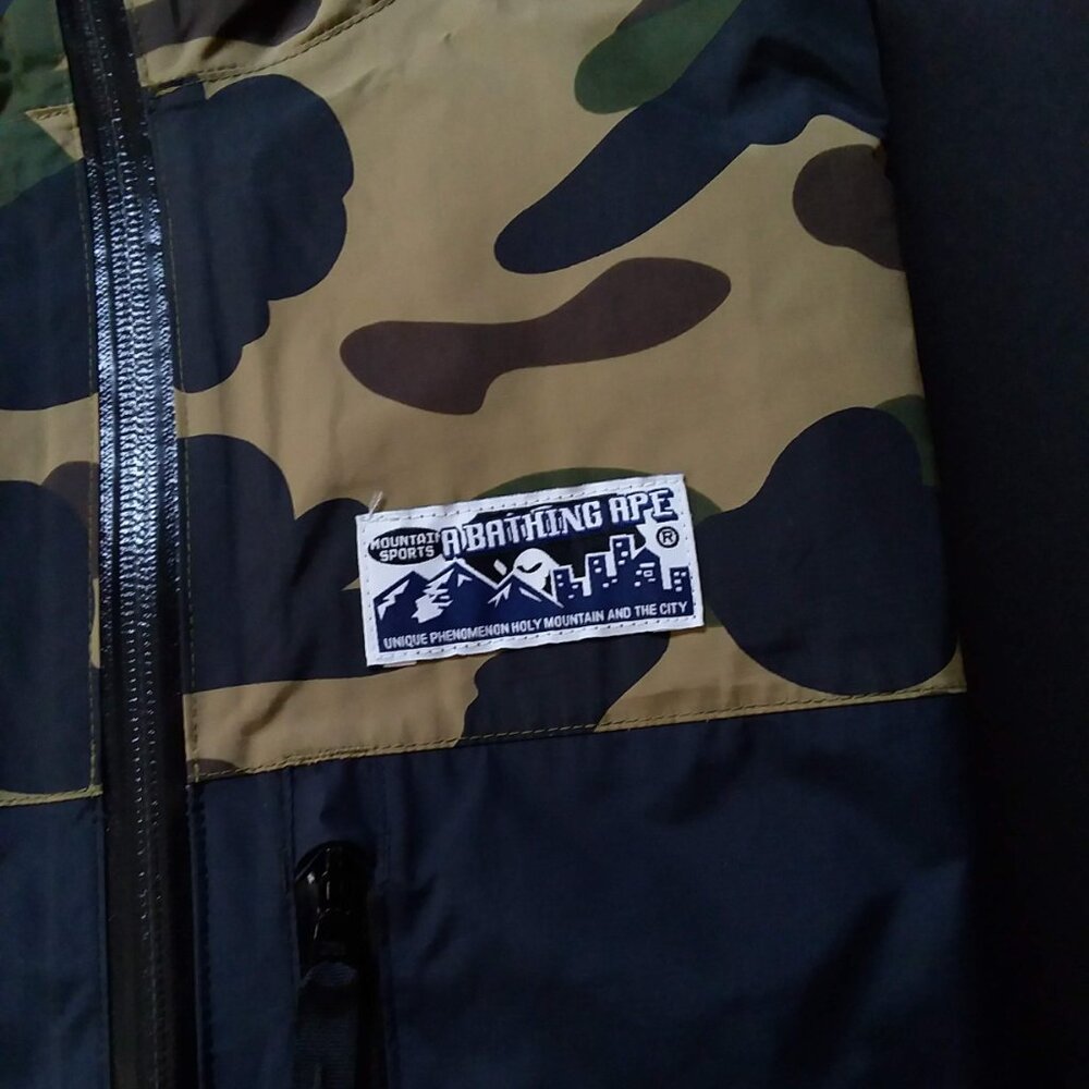 Bape 1st Camo Pertex Shield Rain Windbreaker Jacket Made in Japan - Picture 8 of 16